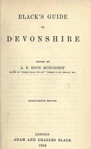 Cover of: Black's guide to Devonshire by A. R. Hope Moncrieff