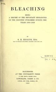 Cover of: Bleaching by S. H. Higgins