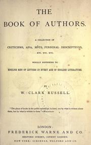 The book of authors by William Clark Russell