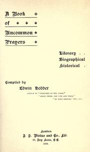 Cover of: A book of uncommon prayers: literary, biographical, historical