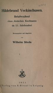 Cover of: Briefwechsel eines deutschen Kaufmanns im 15. Jahrhundert. by Hildebrand Veckinchusen