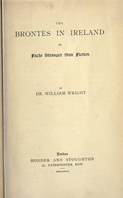 Cover of: The Brontës in Ireland by Wright, William
