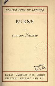 Cover of: Burns. by John Campbell Shairp