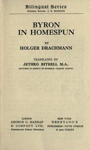 Byron in homespun = by Holger Drachmann