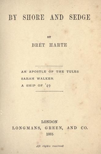 By shore and sedge. by Bret Harte