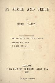 Cover of: By shore and sedge. by Bret Harte