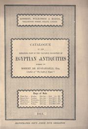 Catalogue of the remaining part of the valuable collection of Egyptian antiquities by Robert de Rustafjaell