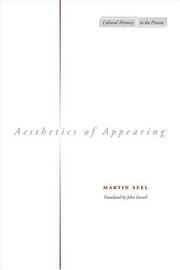 Cover of: Aesthetics of Appearing (Cultural Memory in the Present) by Martin Seel