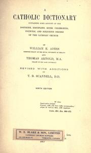 Cover of: A Catholic dictionary by William Edward Addis, Thomas Arnold, William Edward Addis