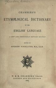 Cover of: Chambers's etymological dictionary of the English language. by 