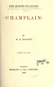 Cover of: Champlain.