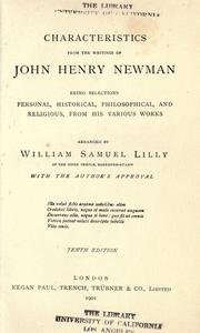 Cover of: Characteristics from the writings of John Henry Newman by John Henry Newman