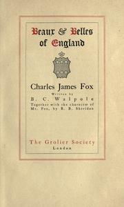 Cover of: Charles James Fox. by B. C. Walpole