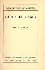 Cover of: Charles Lamb
