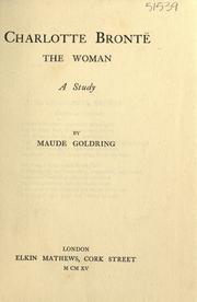 Cover of: Charlotte Brontë by Maude Goldring