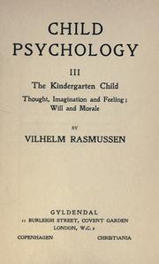 Cover of: Child psychology by Rasmussen, Vilhelm