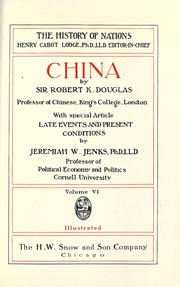 Cover of: China by Douglas, Robert Kennaway Sir