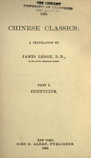 Cover of: The Chinese classics by a translation by James Legge.