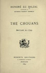 Cover of: The Chouans: Brittany in 1799.