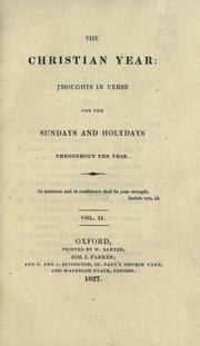 Cover of: The Christian year by John Keble, John Keble