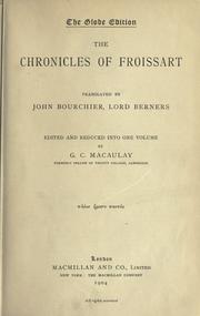 Cover of: The Chronicles of Froissart