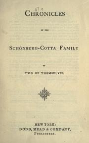 Cover of: Chronicles of the Schönberg-Cotta family by Elizabeth Rundle Charles