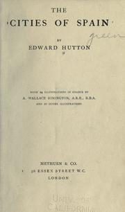 Cover of: The cities of Spain by Hutton, Edward