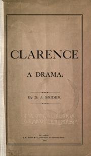 Cover of: Clarence.: A drama.