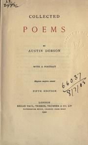 Cover of: Collected poems. by Austin Dobson