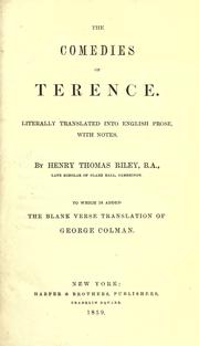 Cover of: The comedies of Terence. by Publius Terentius Afer