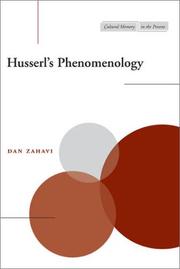 Cover of: Husserl's Phenomenology (Cultural Memory in the Present) by Dan Zahavi