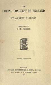 Cover of: The coming conquest of England by August Niemann