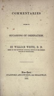 Cover of: Commentaries suited to occasions of ordination