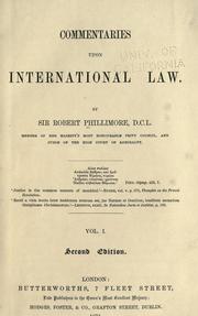 Cover of: Commentaries upon international law