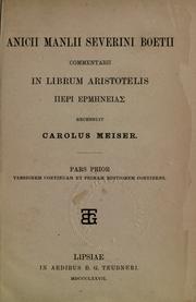 Cover of: Commentarii in librum Aristotelis [peri hermeneias (Romanized form)]