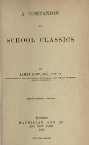 Cover of: A companion to school classics. by Gow, James