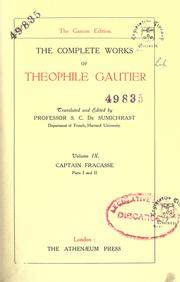 Cover of: The complete works of Théophile Gautier by Théophile Gautier