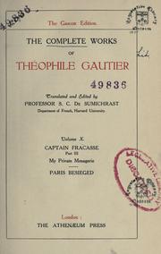 Cover of: The complete works of Théophile Gautier by Théophile Gautier