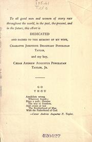 The conflict and commingling of the races by Caesar A. A. P. Taylor