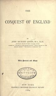 Cover of: The conquest of England. by John Richard Green