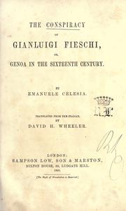 The conspiracy of Gianluigi Fieschi by Emanuele Celesia