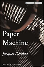 Cover of: Paper Machine (Cultural Memory in the Present)