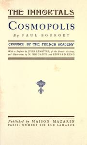 Cover of: Cosmopolis by Paul Bourget