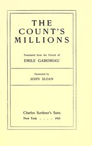 Cover of: The count's millions by Émile Gaboriau