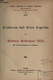 Cover of: Crónicas del Gran Capitán.