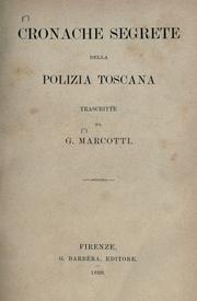 Cover of: Cronache segrete della polizia toscana