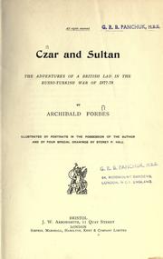 Cover of: Czar and sultan: the adventures of a British lad in the Russo-Turkish war of 1877-78