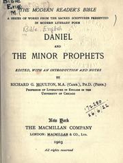 Cover of: Daniel and the Minor Prophets
