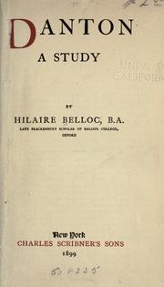 Cover of: Danton. by Hilaire Belloc