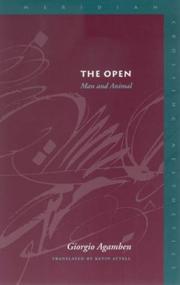 Cover of: The open by Giorgio Agamben